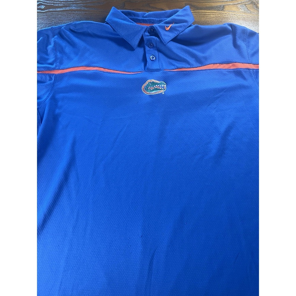 Vintage Florida Gators Polo Mens Large Blue Golf Nike Team Performance Y2K